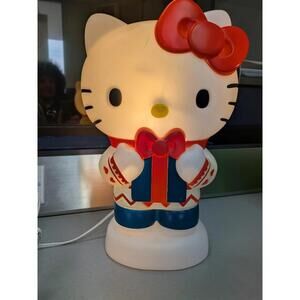 Sanrio Hello Kitty Christmas LED Blow Mold Decorative Figure with Bow, 12 Inch